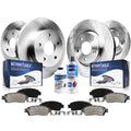 Detroit Axle - Front and Rear Disc Brake Kit Rotors w/Ceramic Pads w/Hardware & Brake Kit Cleaner & Fluid for 2004-2005 Pontiac